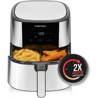 Chefman Turbo Fry Stainless Steel Air Fryer with Basket Divider