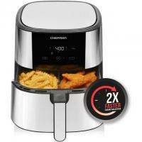 Chefman Turbo Fry Stainless Steel Air Fryer with Basket Divider