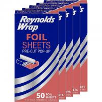 Reynolds Wrap Pre-Cut Pop-Up Aluminum Foil Sheets 5 Pack