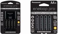 Panasonic eneloop pro Rechargeable Battery Charger Bundle with 4 AA