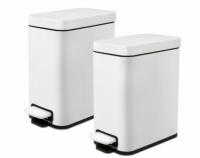 Qualiazero Steel Step-On Trash Can 2 Pack