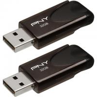32GB PNY Attache USB 2.0 Flash Drive 2 Pack