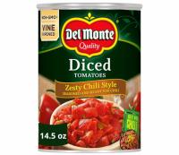 Del Monte Canned Diced Tomatoes Zesty Chili Style