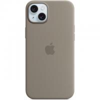 Apple iPhone 15 Plus Silicone Case with MagSafe in Clay