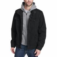 Levi\'s Modern Fit Washed Cotton Faux Sherpa Lined Utility Jacket