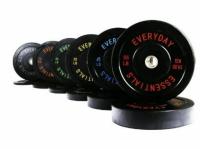 BalanceFrom Olympic Bumper Plate Weight Plate Set with Steel Hub