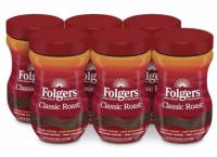 Folgers Classic Roast Instant Coffee 6 Pack