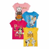 Disney Classics Toddler Girl Graphic Print Fashion T-Shirts 4 Pack