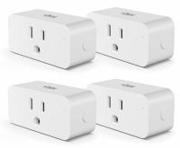 KMC Slim Low-Profile Wi-Fi Smart Plug 4 Pack