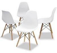 PVC Plastic Lounge Dining Room Chair 4 Pack