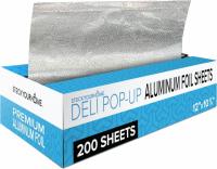 Pre-Cut Pop-Up Aluminum Foil Sheets 200 Pack