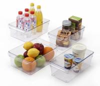 Mainstays Clear Plastic Fridge Organization Bin Set