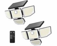 Hyper Tough Solar Motion 4-Head Adjustable LED Security Light