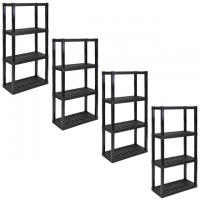 Hyper Tough 4-Tier Shelving Unit 4 Pack