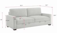 Thomasville Lambert Fabric Sofa with 2 Storage Seats