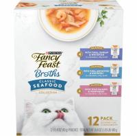 Fancy Feast Classic Broths Complement Wet Cat Food Pouch 12 Pack