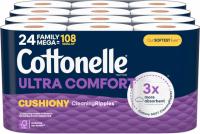 Cottonelle Ultra Comfort Toilet Paper Family Mega Rolls 24 Pack