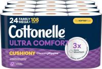 Cottonelle Ultra Comfort Toilet Paper Family Mega Rolls 24 Pack