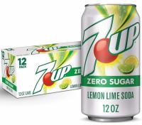 7UP Zero Sugar Lemon Lime Canned Soda 12 Pack