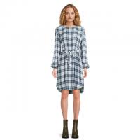 Time and Tru Womens Belted Long Sleeve Mini Dress