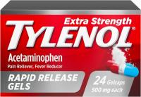 Tylenol Strength Acetaminophen Rapid Release Gels 24 Pack