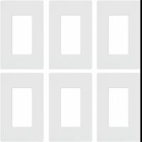 Lutron Claro 1 Gang Decorator Rocker Wallplate 6 Pack