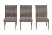 Hampton Bay Stationary Padded Wicker Outdoor Dining Chairs