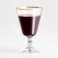 Gold Rim 10-Oz French Wine Glass