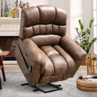 Large Microfiber Power Reclining Heated Massage Chair