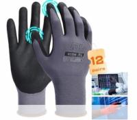 JDL Work Gloves with Micro Foam Safety Gloves 6 Pack