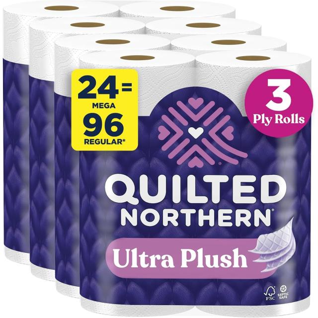 Quilted Northern Ultra Plush 3-Ply Toilet Paper Mega Rolls 24 Pack
