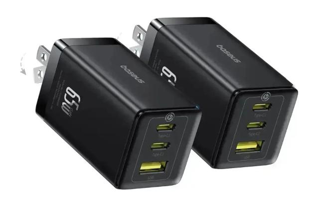 Baseus 65w USB-C Charger Block 2 Pack