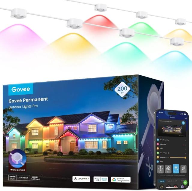 Govee Permanent Outdoor Lights Pro White 200ft