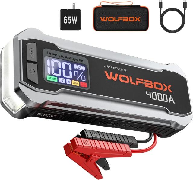 Wolfbox 4000A Car Battery Jumper Starter