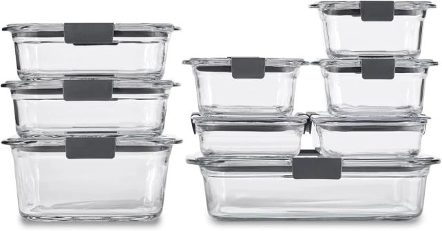 Rubbermaid Brilliance Glass Food Storage Containers 9 Set