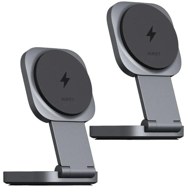 Aukey Magfusion Qi2 2-in-1 Foldable Charger 2 Pack