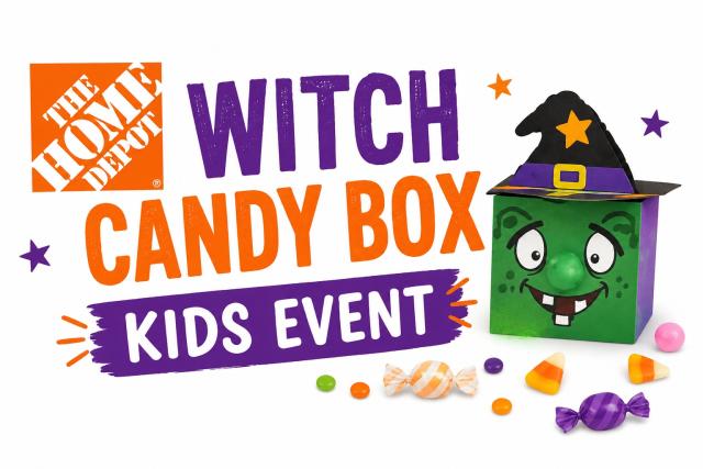 Witch Candy Box Kids Event at Home Depot October 3