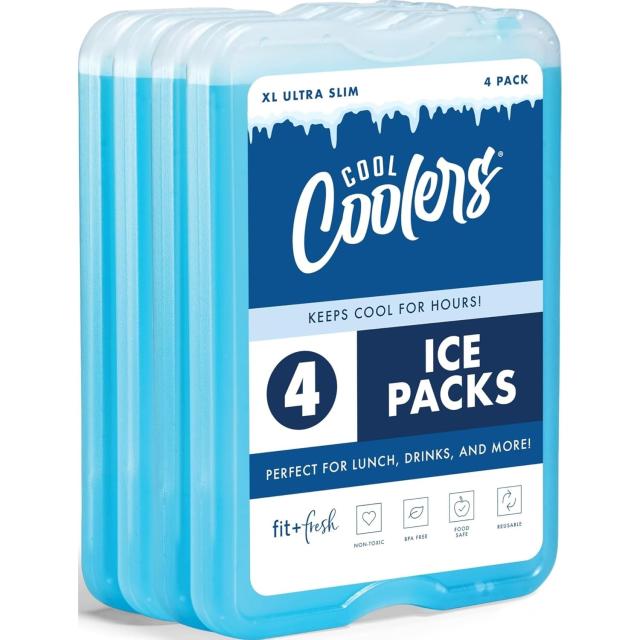 Fit and Fresh Cool Coolers Slim Ice 4 Pack