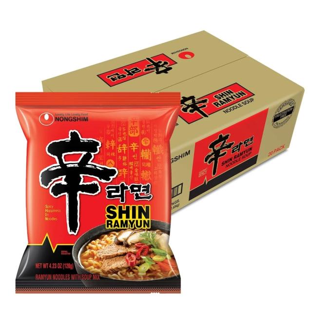 Nongshim Gourmet Spicy Shin Instant Ramen Noodle 20 Pack