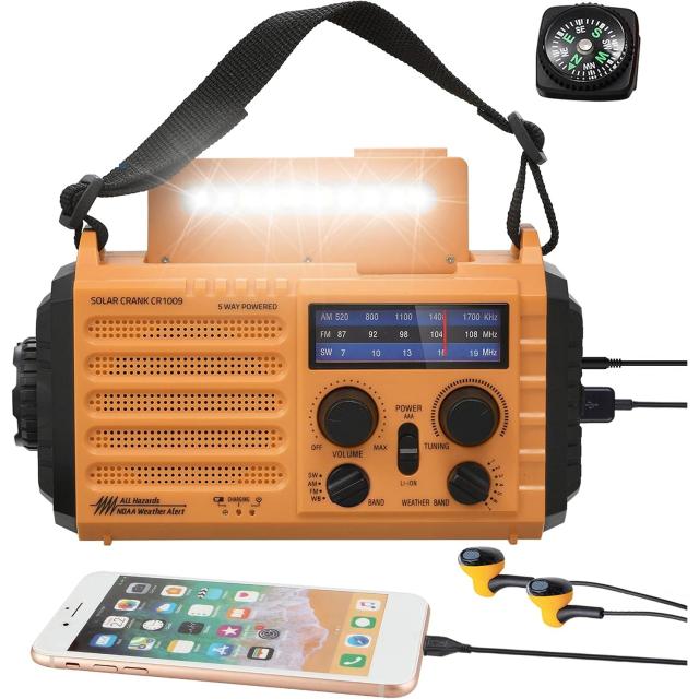 Mesqool Emergency Weather Radio FM AM