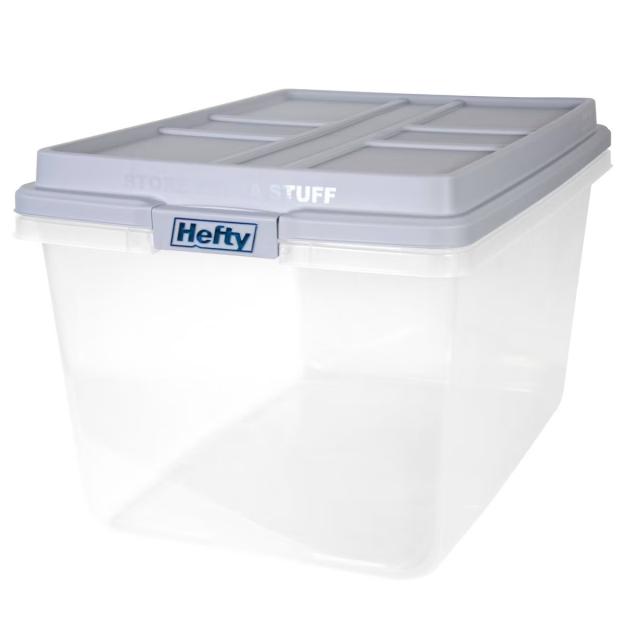 Hefty 72qt Clear Hi-Rise Storage Bin