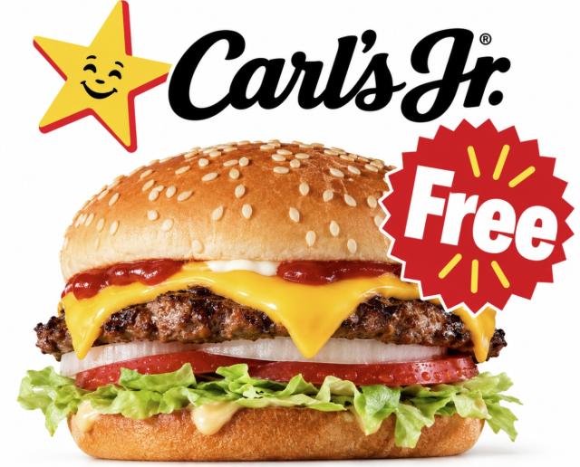 Free Carls Jr Famous Star Burger with Cheese