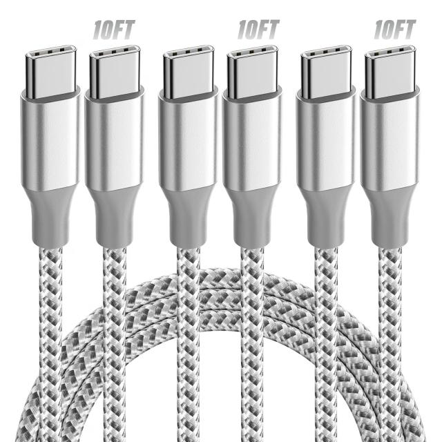 USB-C 10ft Charging Cable 3 Pack by Kyehd