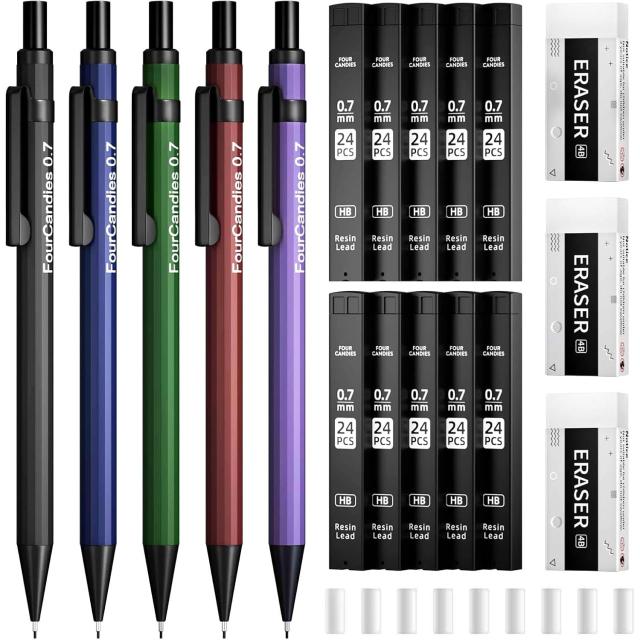 Four Candies Metal Mechanical Pencils 19 Pack