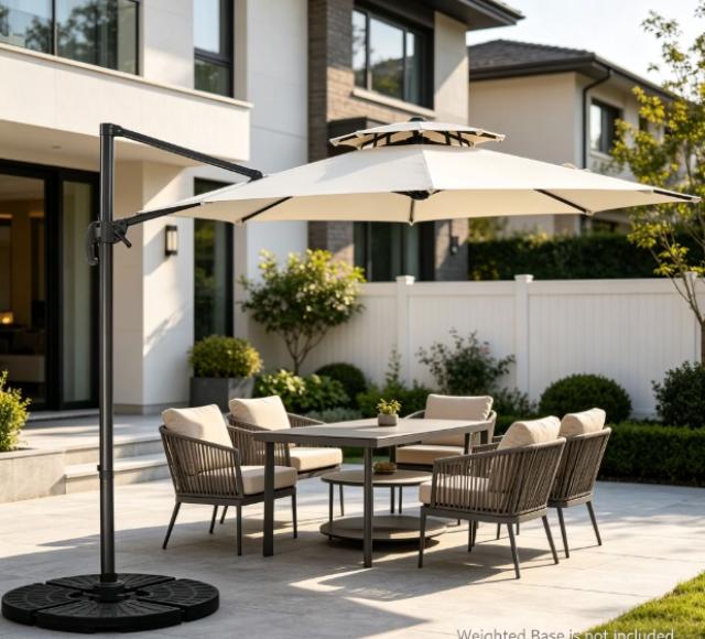 Ainfox 10ft Offset Cantilever Patio Umbrella