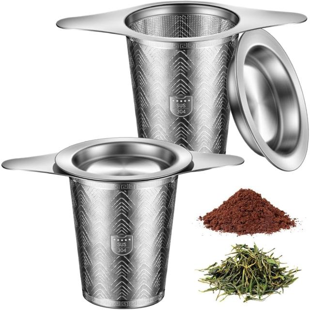Bomansi Boms Tea Strainers for Loose Tea Infuser 2 Pack