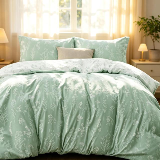 Bedsure Floral Comforter Set Cute Queen Bedding Set