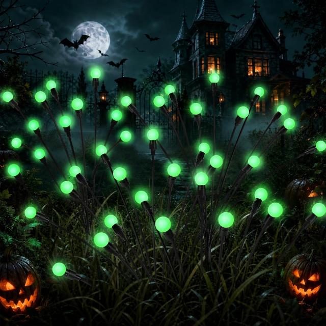 Patiopa Solar Green Outdoor Halloween Lights