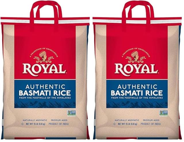 Royal Basmati White Rice 15lbs x 2 Pack