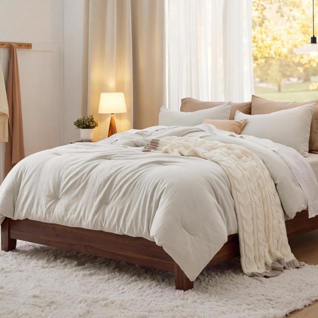 Bedsure King Comforter Set Prewashed Soft Bedding Set